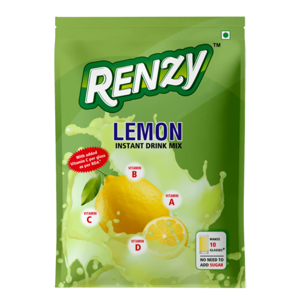 Renzy Instant Drink Mix - Lemon (Front)