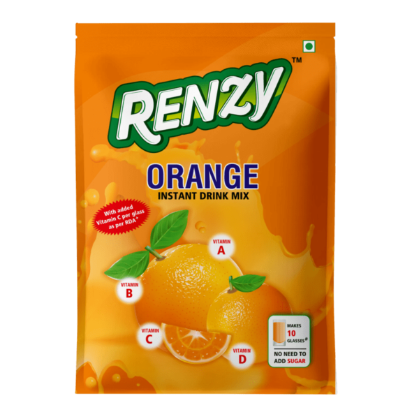 Renzy Instant Drink Mix - Orange (Front)