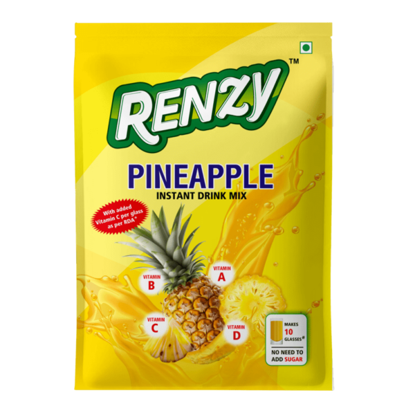 Renzy Instant Drink Mix – Pineapple (Front)